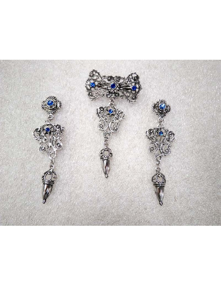 Conjunto baturra aragonesa azul