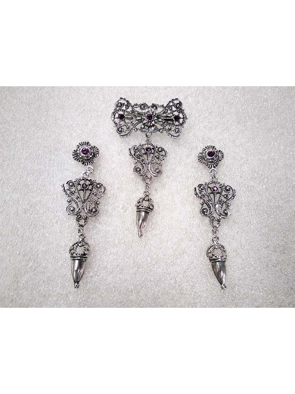 Conjunto baturra aragonesa morado