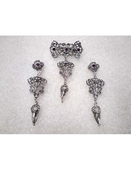 Conjunto baturra aragonesa morado