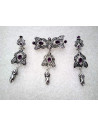 Conjunto bisuteria regional mariposa morado