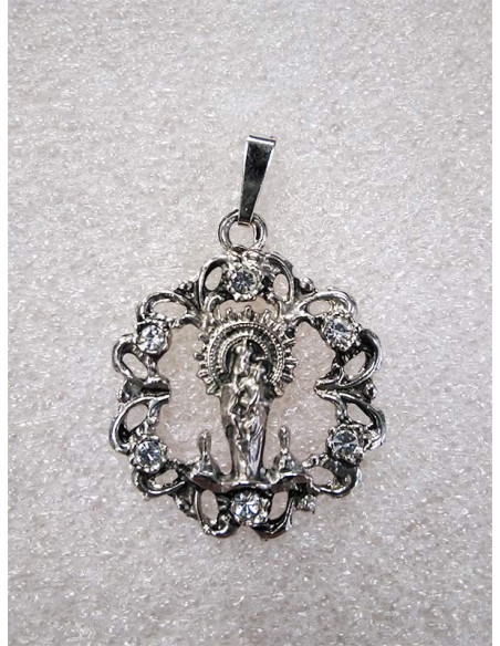Colgante de la Vírgen del Pilar blanco