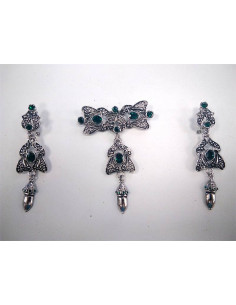 Conjunto bisutería regional mariposa verde