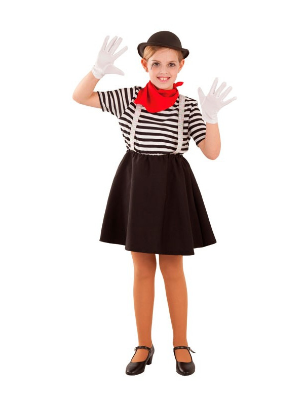 Disfraz de Mimo para niña