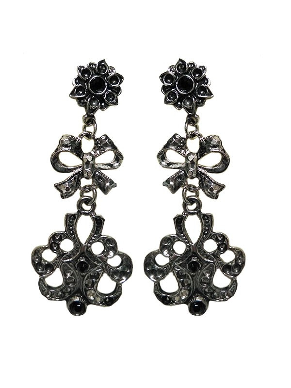 Pendientes para traje regional 945 negro