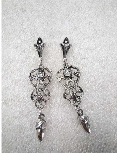 Pendiente para traje regional 16767 morado 2