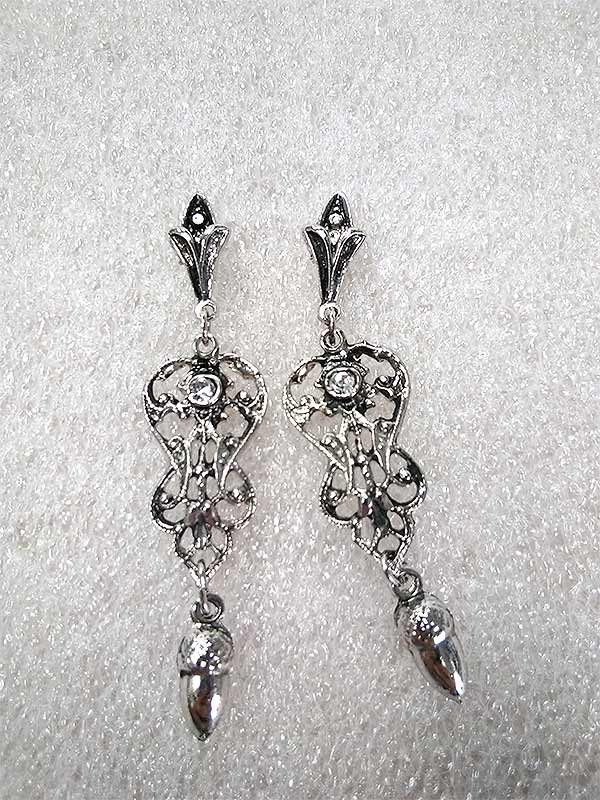 Pendiente para traje regional 16767 blanco