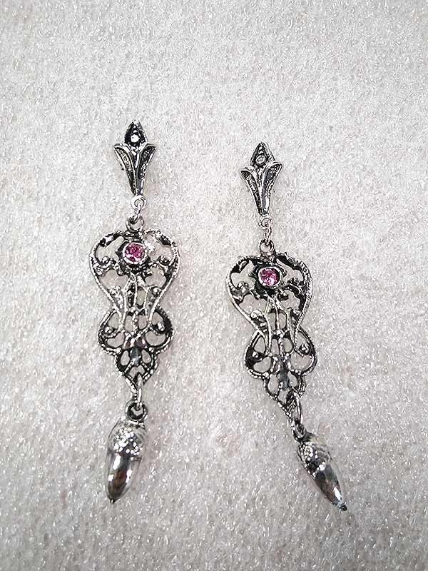 Pendiente para traje regional 16767 rosa