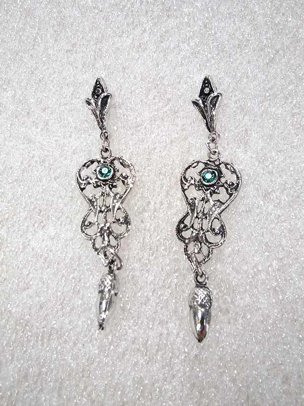 Pendiente para traje regional 16767 verde