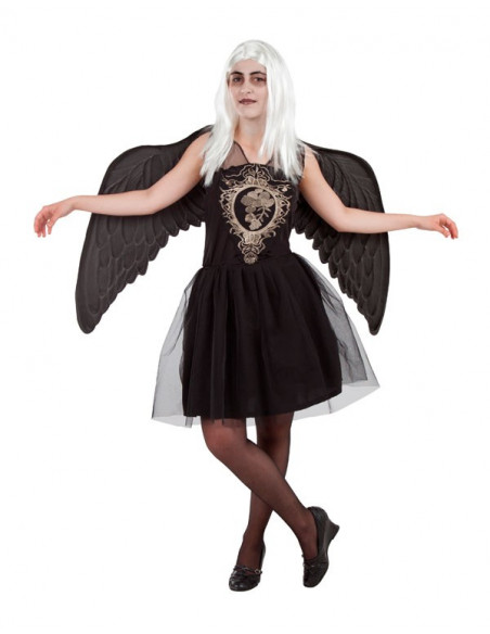 Disfraz de Ángel negro mujer