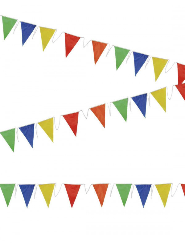 Banderines triangulares de plástico