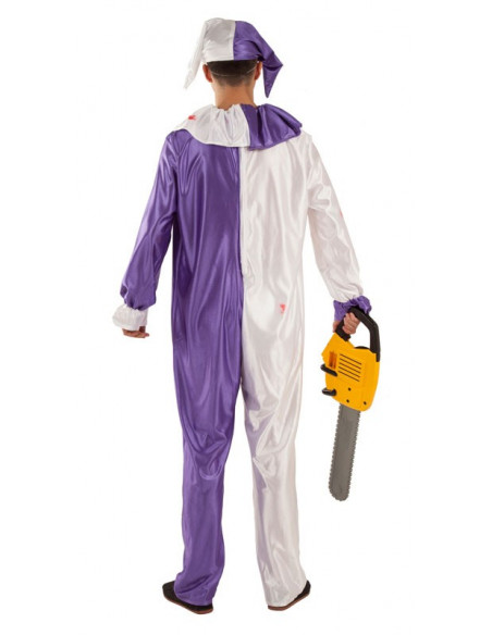 Disfraz payaso asesino para adulto trasera