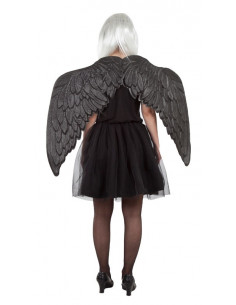 Disfraz de Ángel negro mujer 2