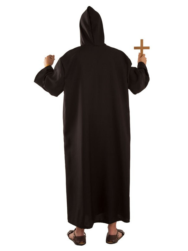 Disfraz fraile adulto negro trasera