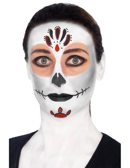 Kit maquillaje Calavera Mexicana paso 3