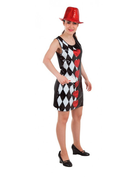 Disfraz Poker con lentejuelas