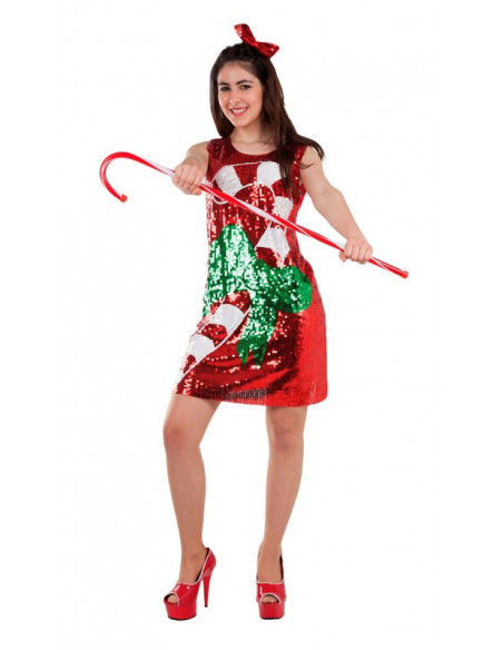 Disfraz bastón de caramelo para mujer