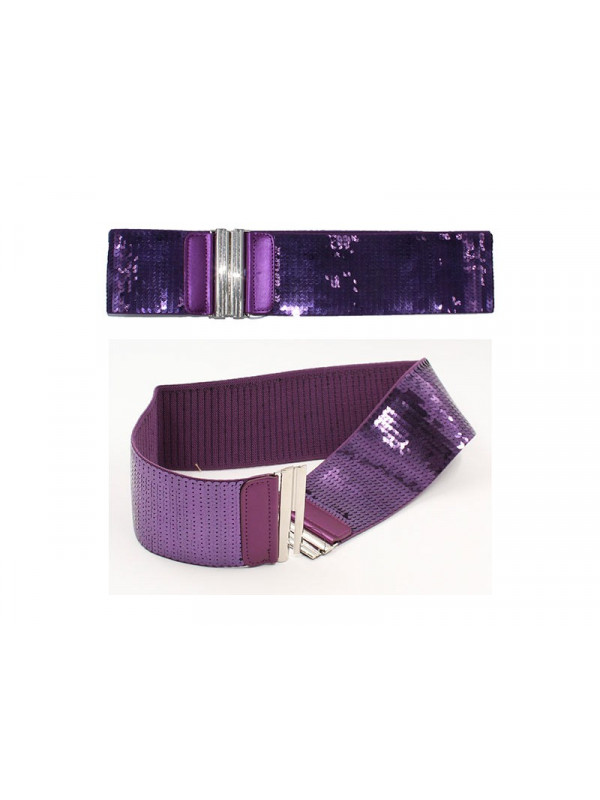 Cinturón lentejuelas morado