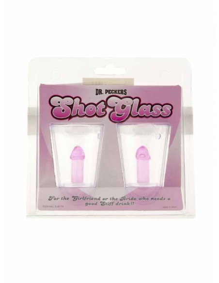 Vasos de chupito con pene contiene dos