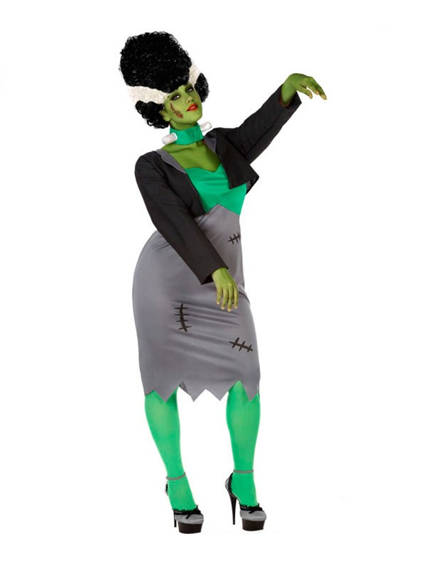 Disfraz de novia de Frankenstein para mujer talla grande