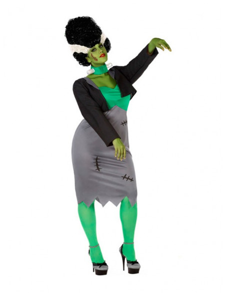 Disfraz de novia de Frankenstein para mujer talla grande