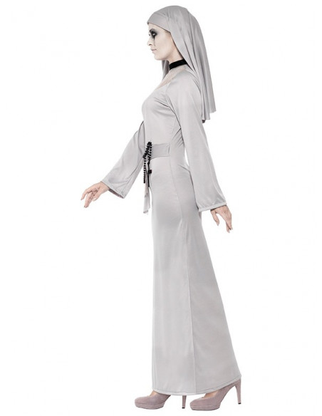 Disfraz de monja diabólica para mujer perfil