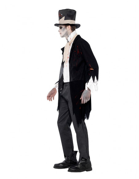 Disfraz de novio zombie para hombre perfil