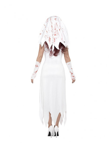 Disfraz de novia zombie para mujer trasera