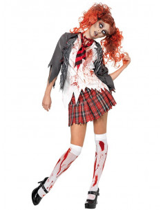Disfraz de colegiala zombie para mujer