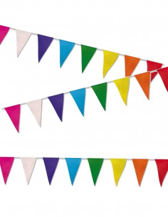 Banderin triangular de papel