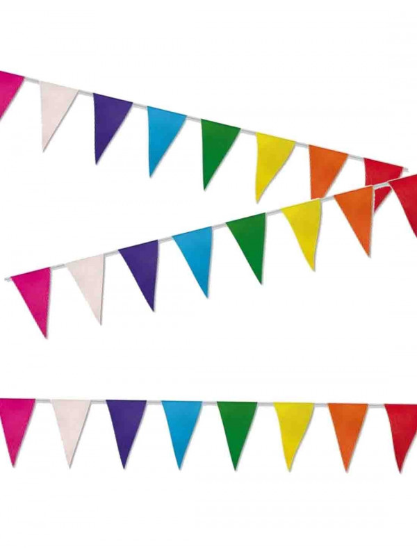 Banderin triangular de papel