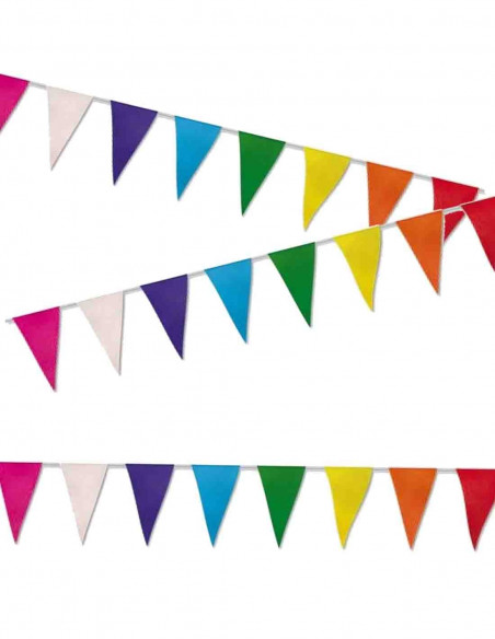 Banderin triangular de papel