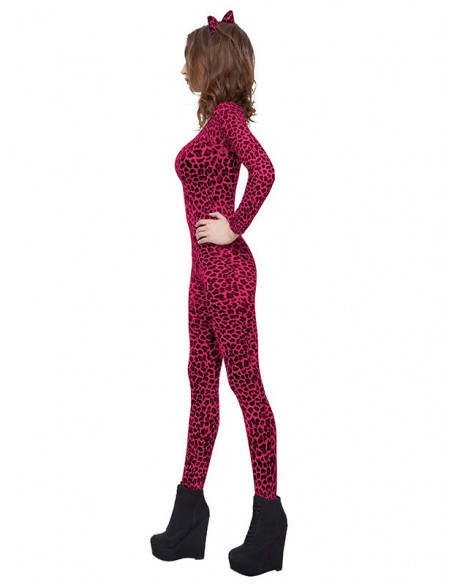 Malla leopardo rosa para mujer perfil