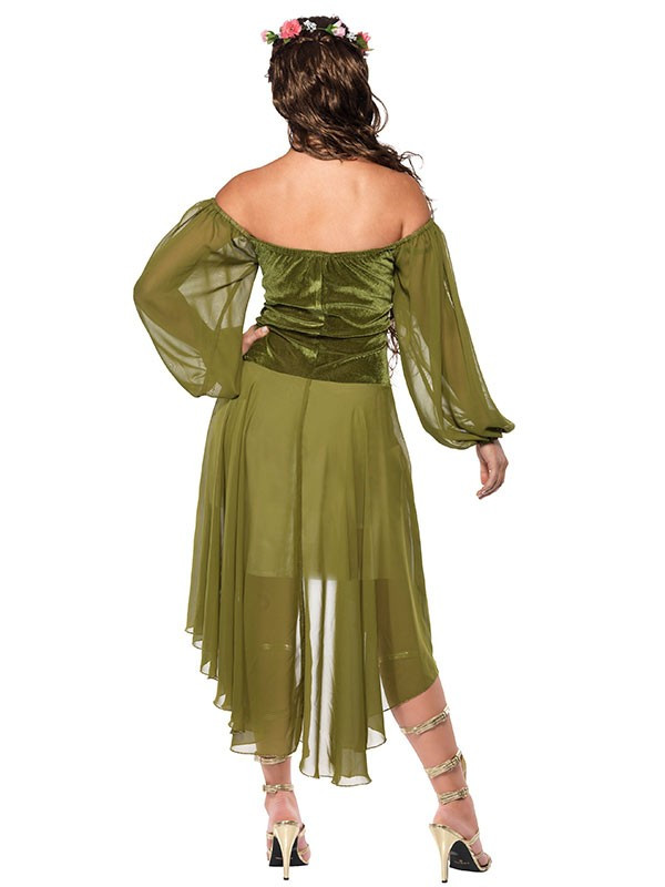 Disfraz de ninfa del bosque para mujer trasera