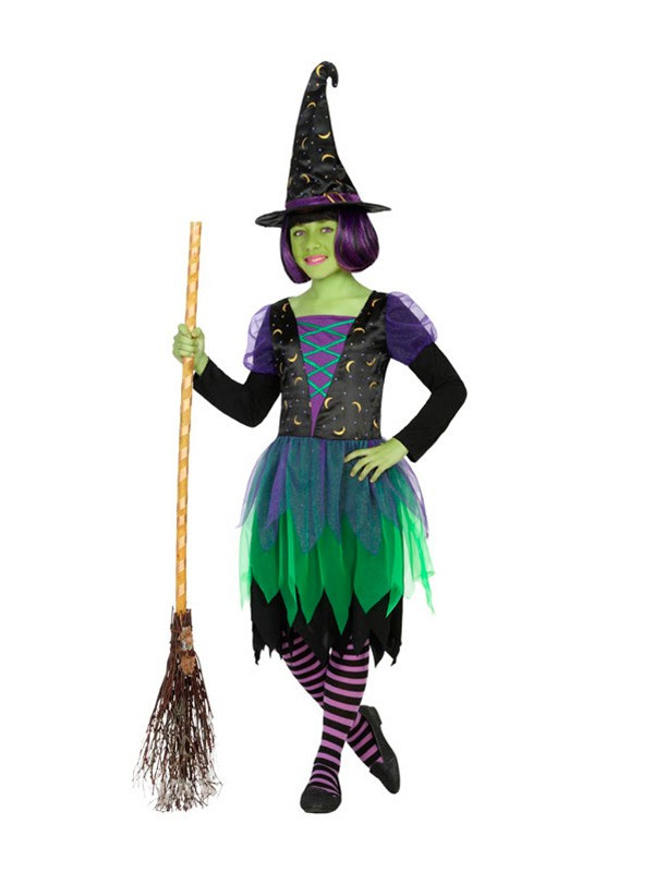 Disfraz de bruja verde infantil