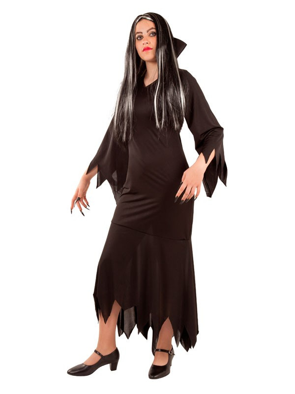 Disfraz de Morticia para mujer