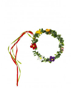 Corona con flores de colores