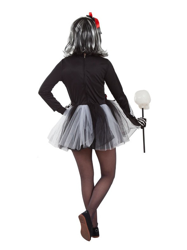 Disfraz de esqueleto tutú niña