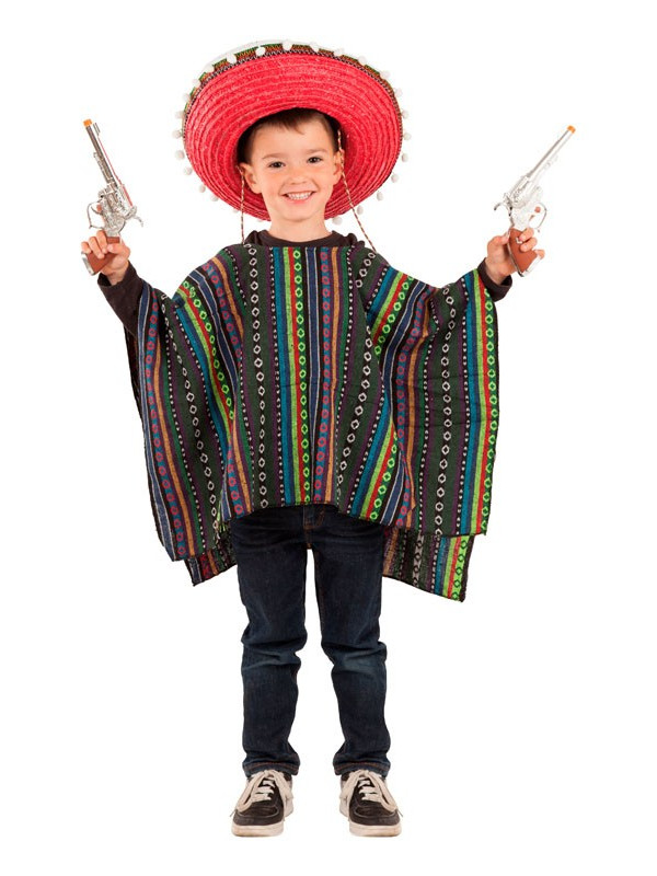 Poncho mexicano infantil