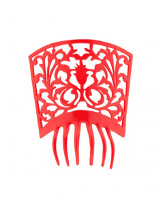 Peineta española grande roja