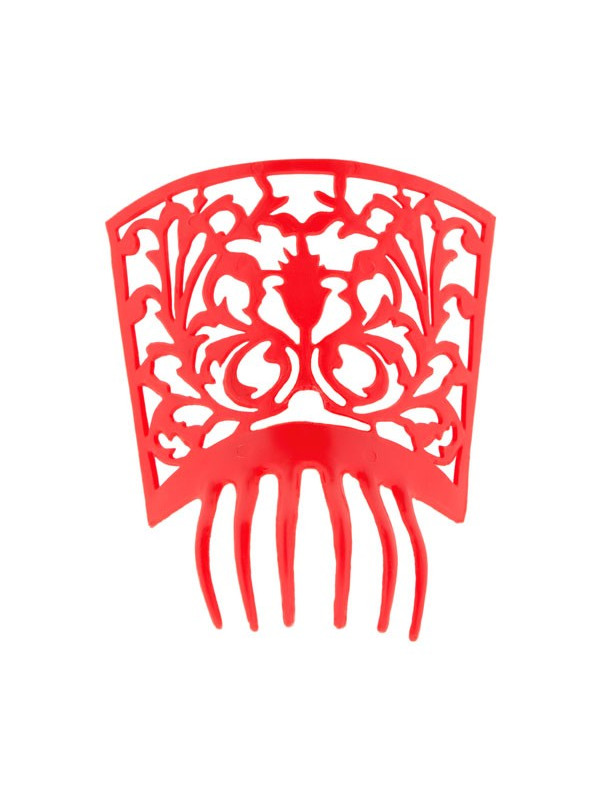 Peineta española grande roja