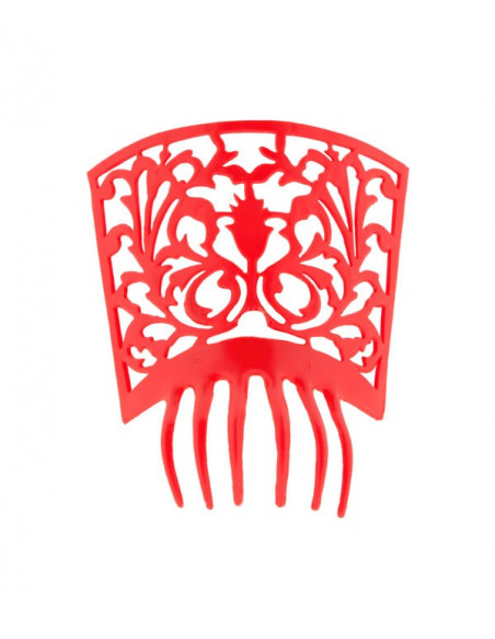 Peineta española grande roja