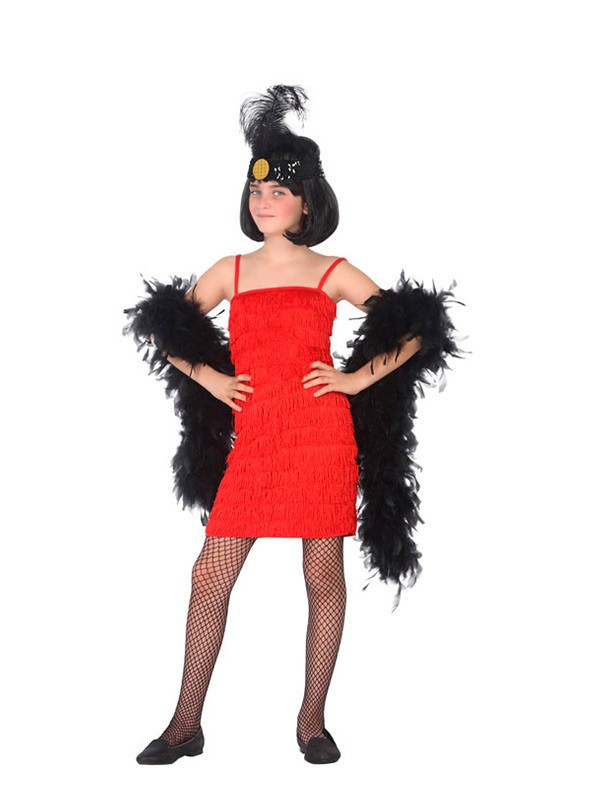 Disfraz de charleston rojo para niña