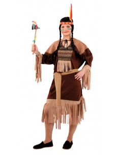 Disfraz India marrón para mujer