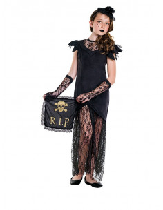 Disfraz viuda negra para niña