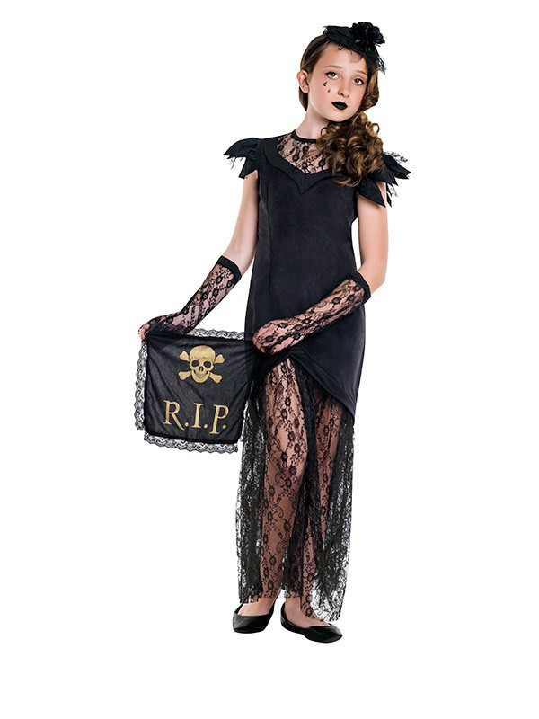 Disfraz viuda negra para niña