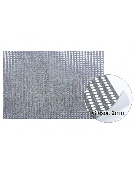 Goma eva planchas de lentejuelas plata