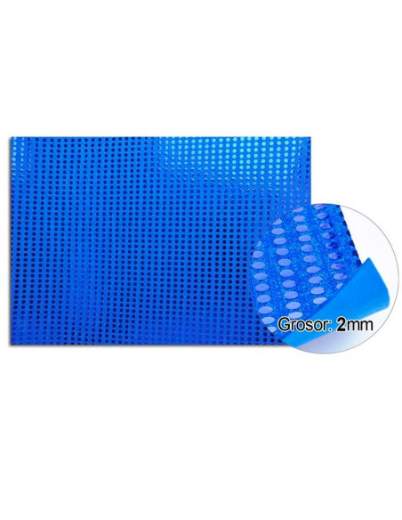 Goma eva planchas de lentejuelas azul