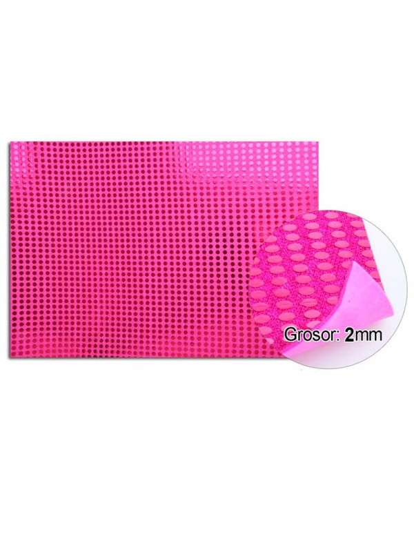 Goma eva planchas de lentejuelas rosa