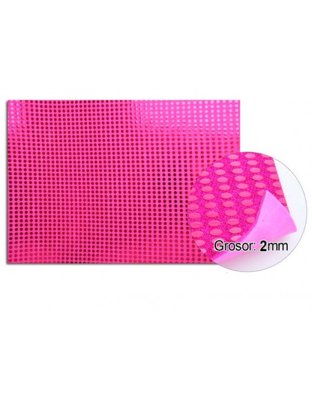 Goma eva planchas de lentejuelas rosa