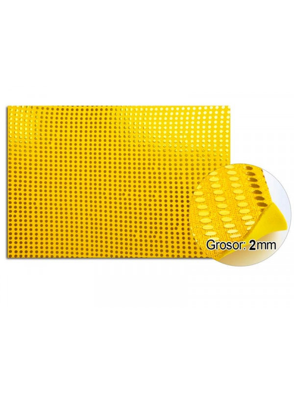 Goma eva planchas de lentejuelas amarillo